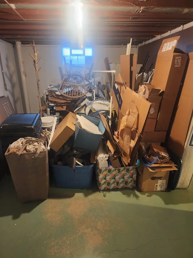 Roll-off dumpster container at job site for Construction Dumpster Rental in Hobart